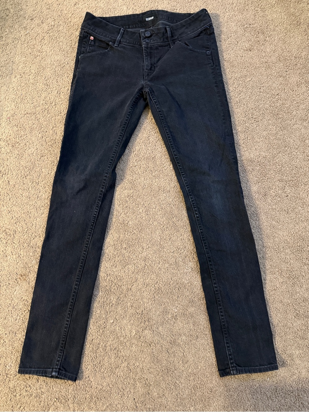 Hudson jeans women Collin flap skinny Jean black size 27